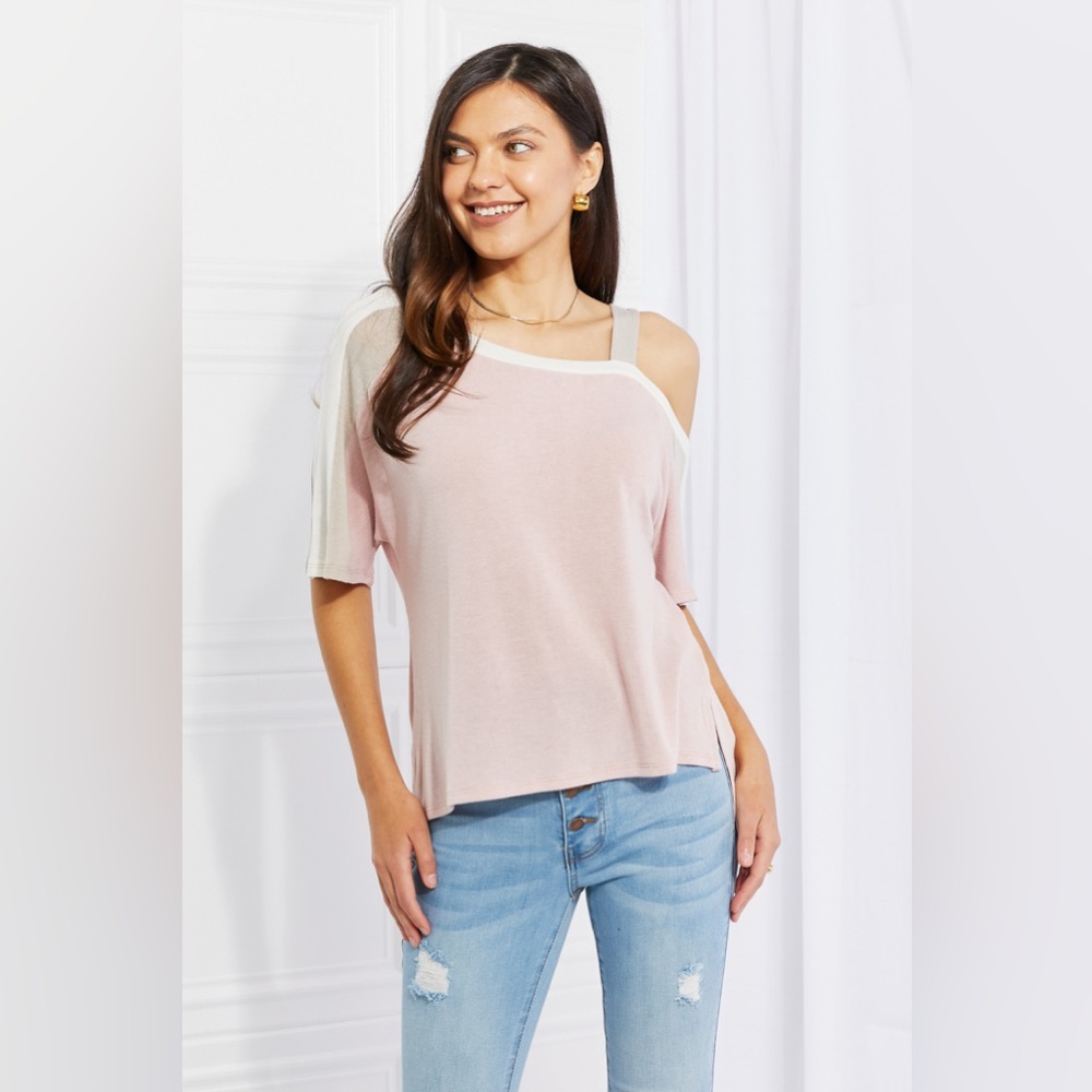 Andree by Unit Full Size Something Simple Cold Shoulder Tee